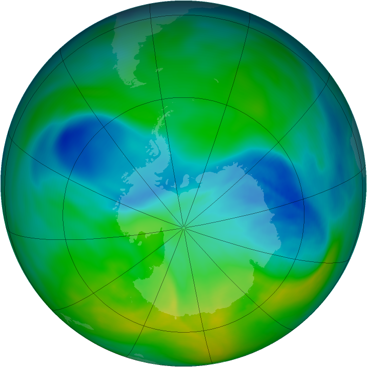 Antarctic ozone map for 17 November 2004